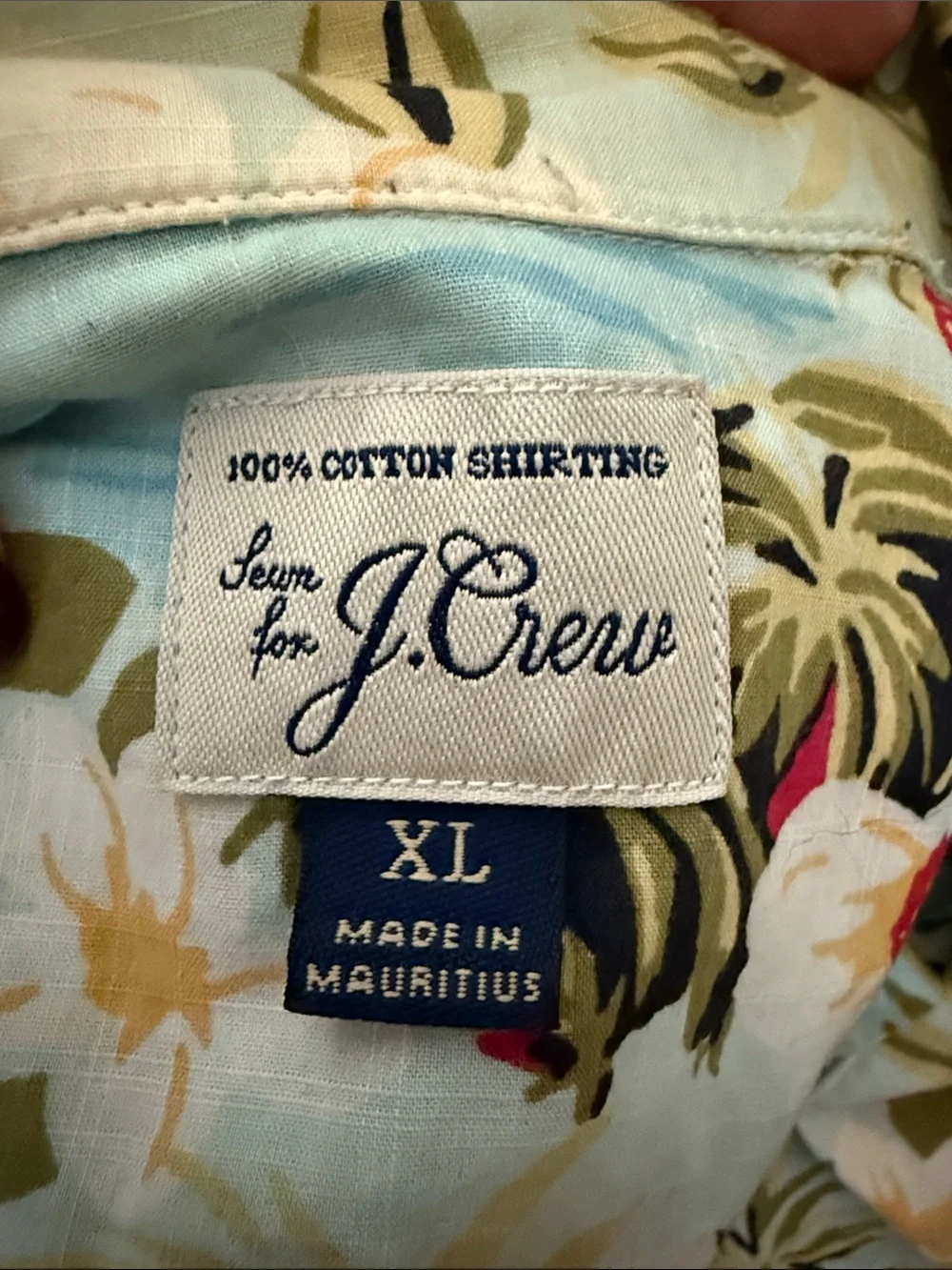 J Crew Mid-Y2K Hawaiian Aloha Floral Tropical Resort Button Up Camp Shirt